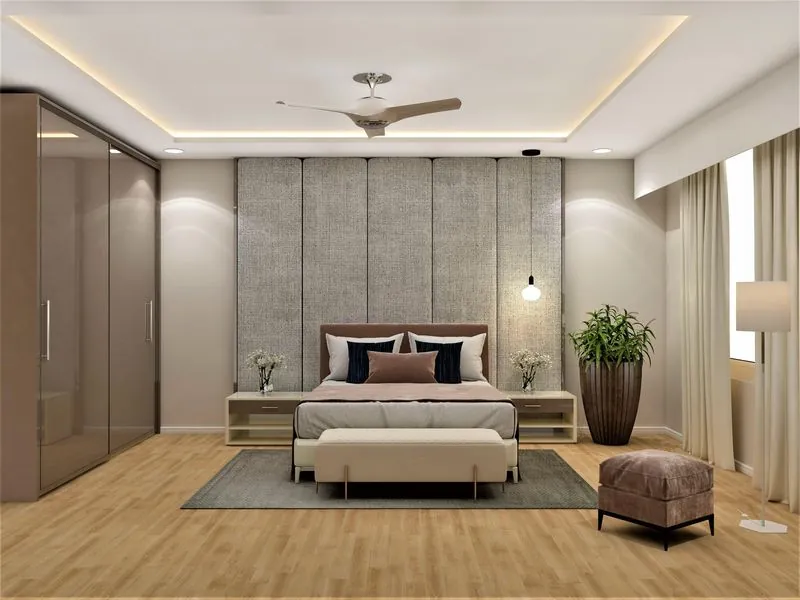 Bedroom interior with wardrobe